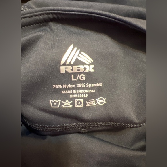 RBX Leggings Capri 3/4 Length Black High Waisted Pockets - Picture 14 of 16